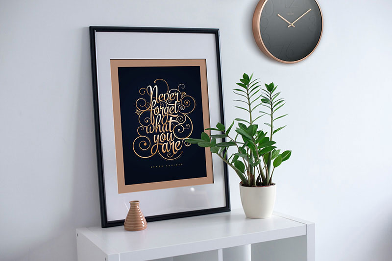 Photo Free Frame Showcasing Mockup