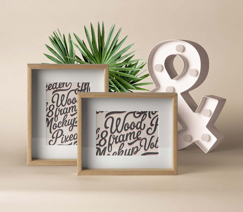 Free Wood Frame Mockup