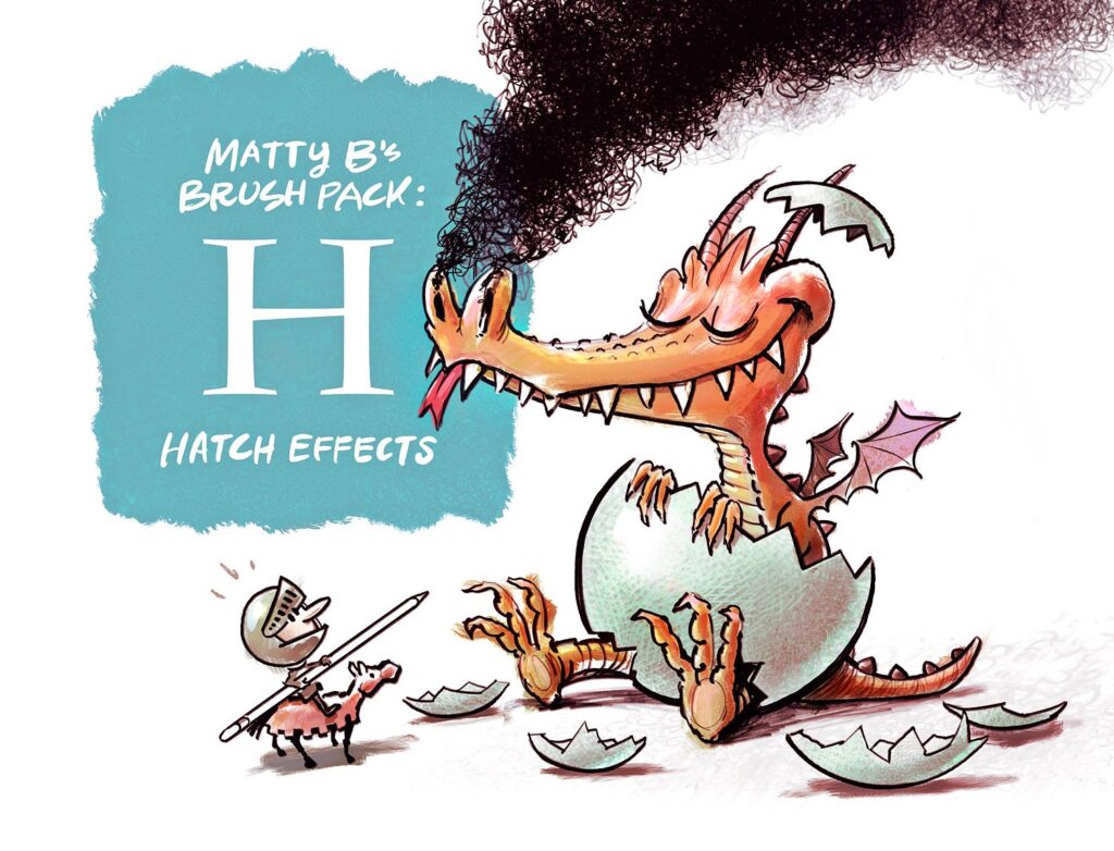 MattyB's Brush Pack for Procreate Hatch Effects