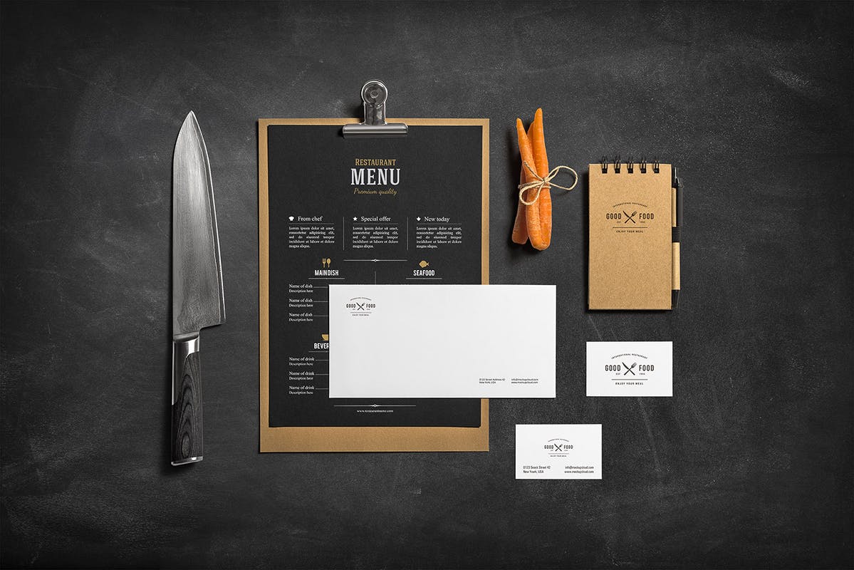 Restaurant & Bar Branding Mockup