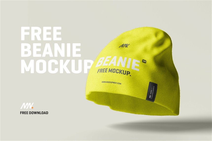 4 Shots of Beanie Hat Mockup FREE PSD