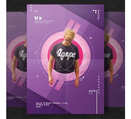 Creative event flyer template Free Psd