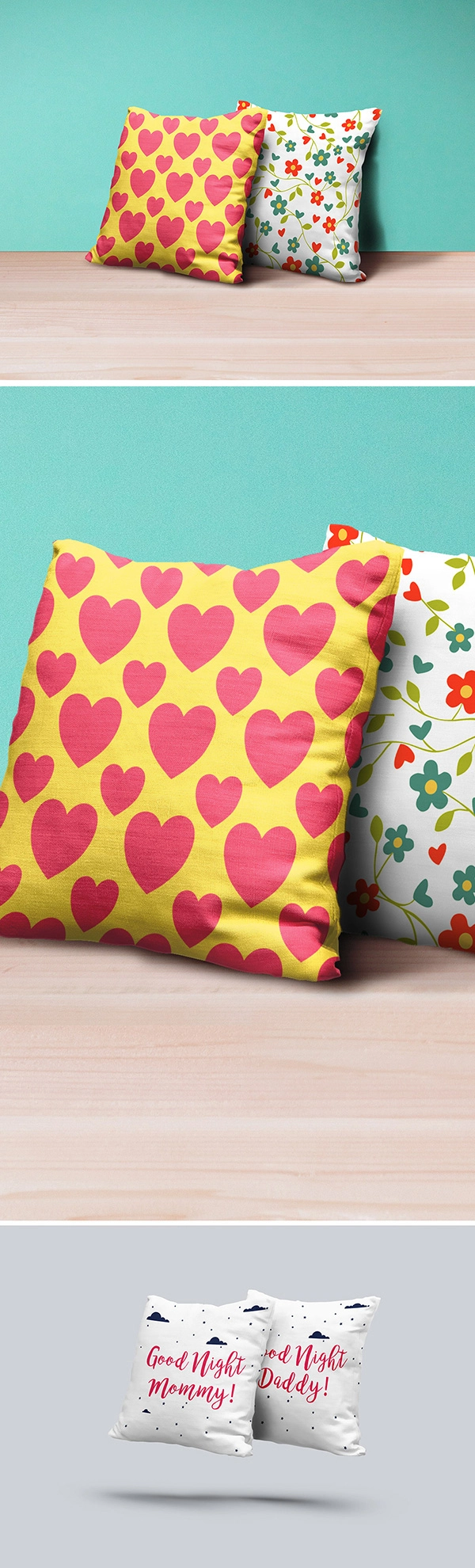 2 Pillows - Free PSD Mockup