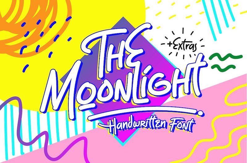 the moonlight handwritten font