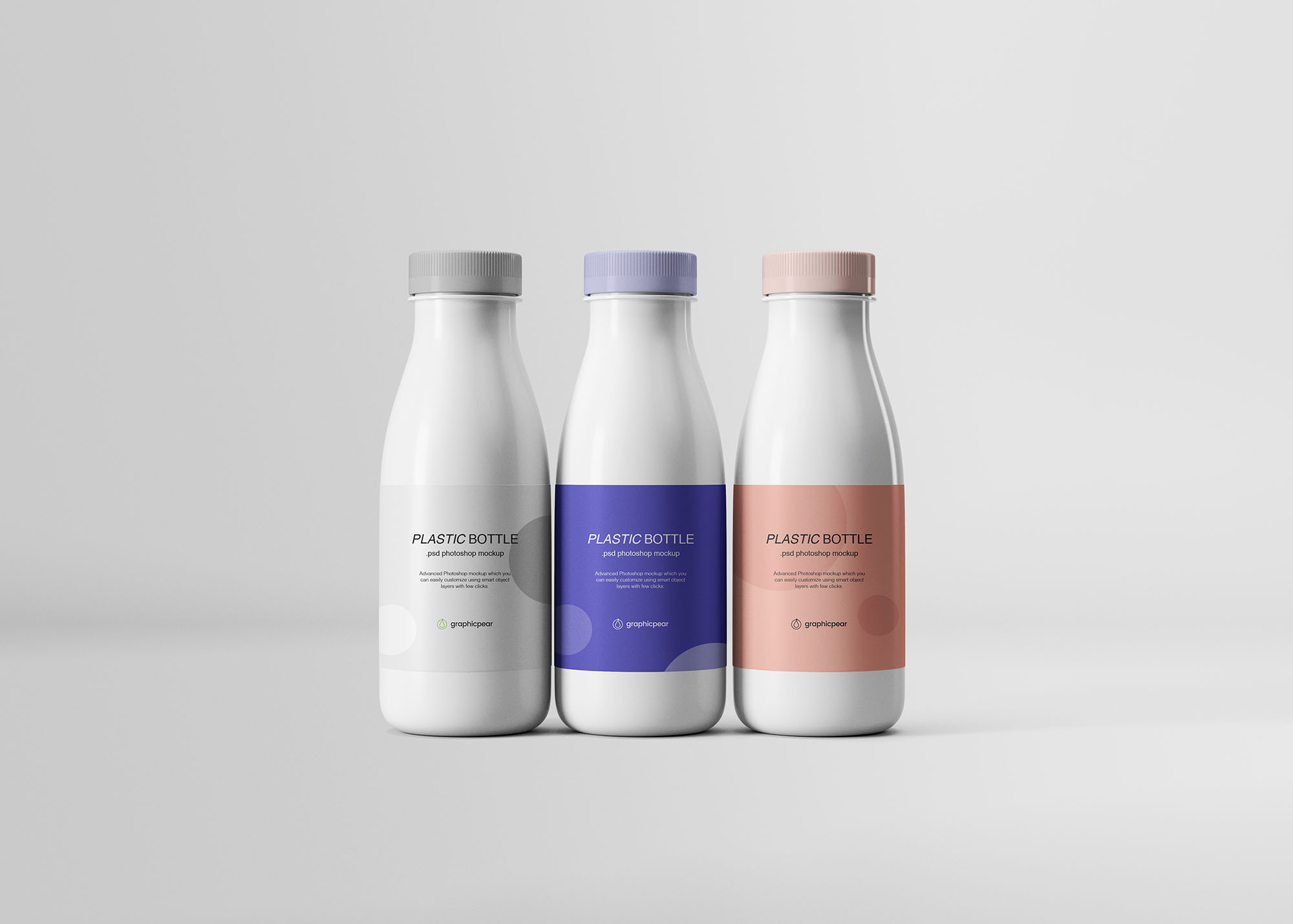 Free Plastic Milk Bottle Mockup