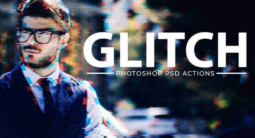 Эффект Glitch PSD спецэффекты фото бесплатные фотошоп акции