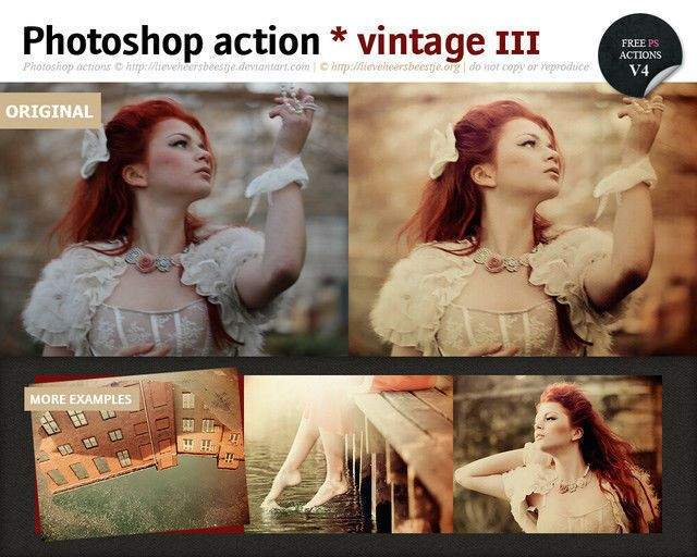 Фотошоп винтажный экшн III