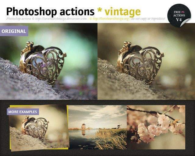Photoshop винтажные акции