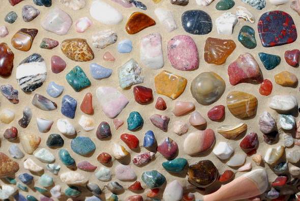 Colorful mosaic stones