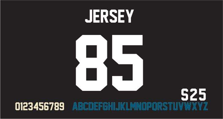 Jersey M54 font