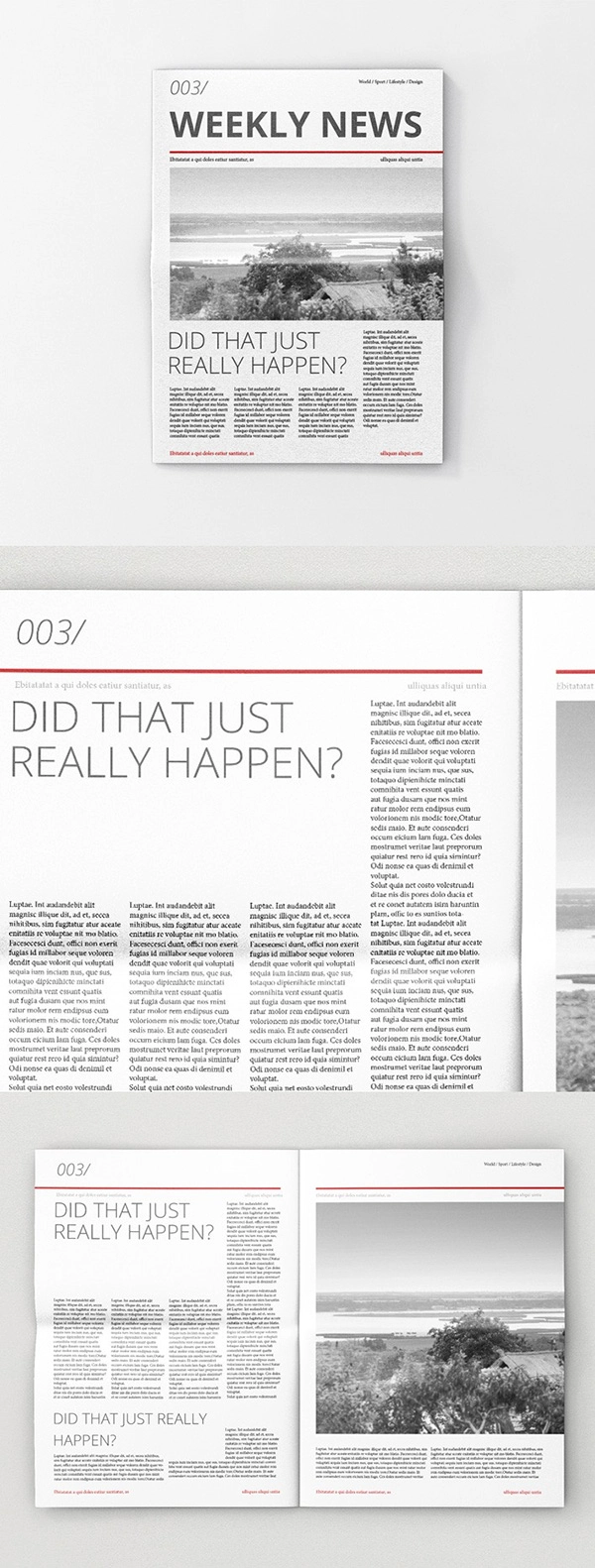Newspaper Mockup Set