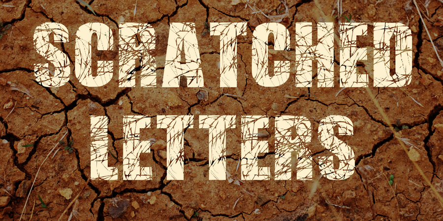 Свободный шрифт Scratched Letter