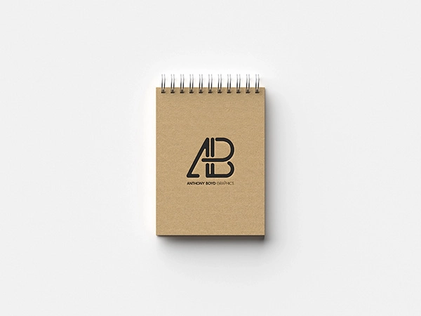Spiral Notebook Mockup PSD Free