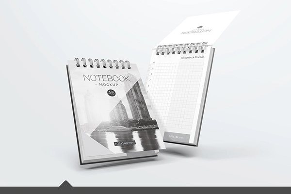 A6 Spiral Notebook Mockups