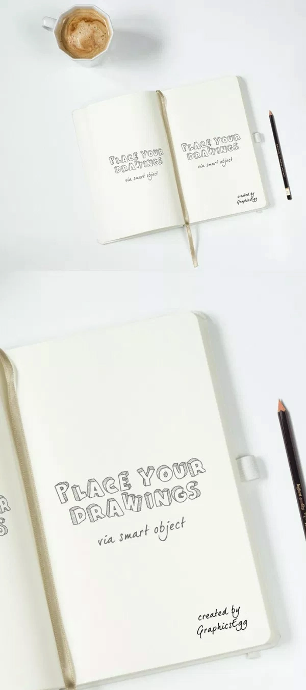 Open Drawingbook Mockup