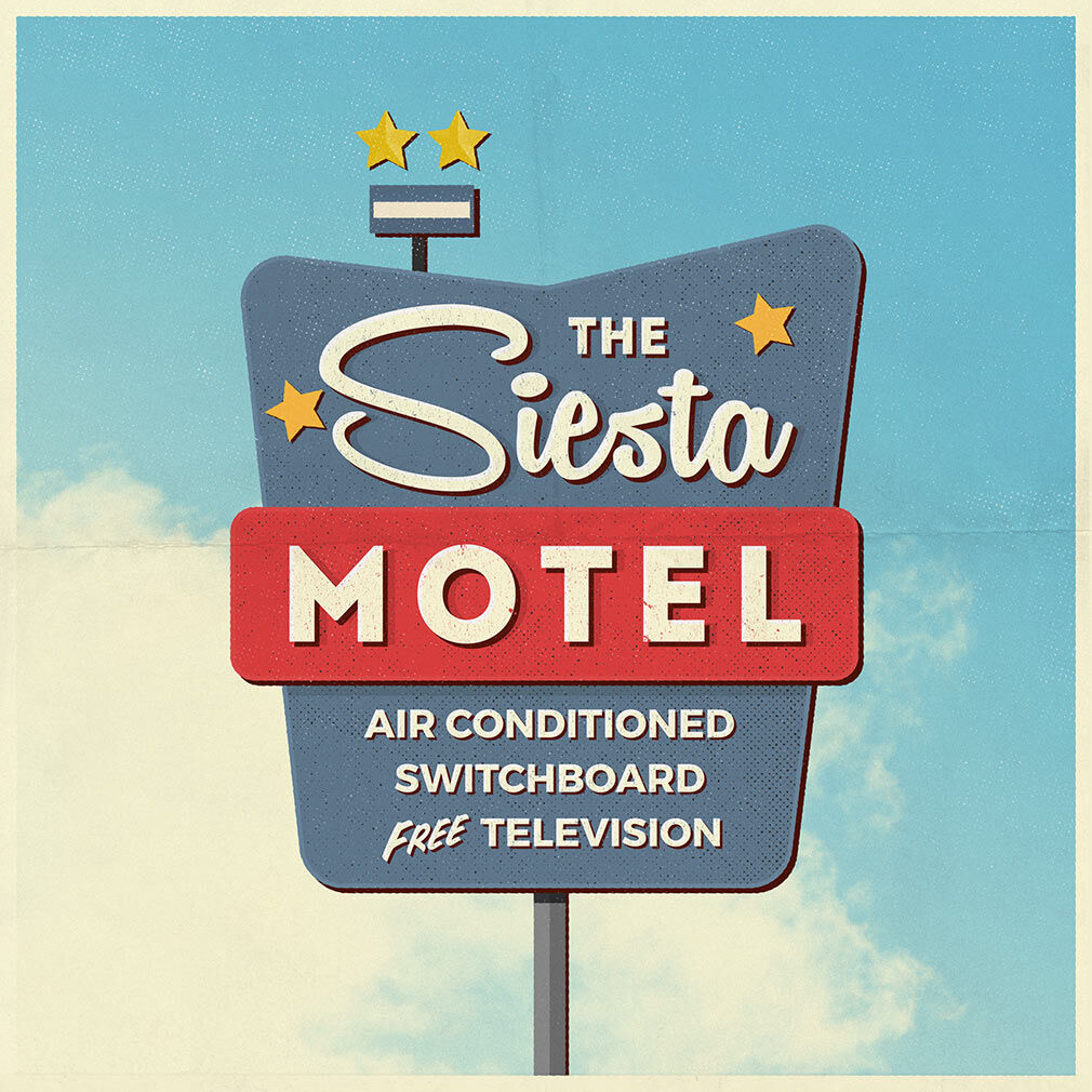 Four Different Vintage Motel Signs Mockup FREE PSD