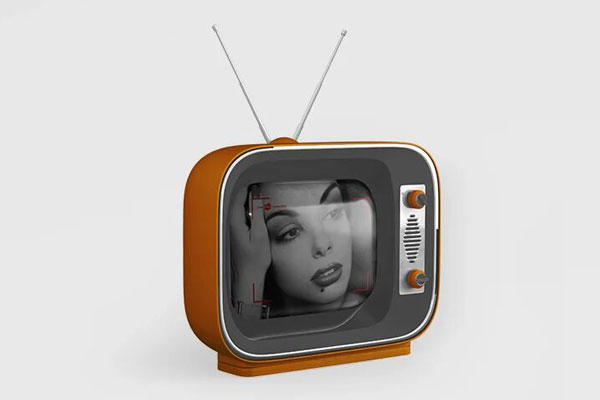 Front and 3/4 View of Three Vintage TV Mockups FREE PSD